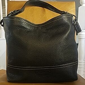 Vintage Coach Pebbled Leather Hobo Shoulder Slouch Bucket Tote Bag